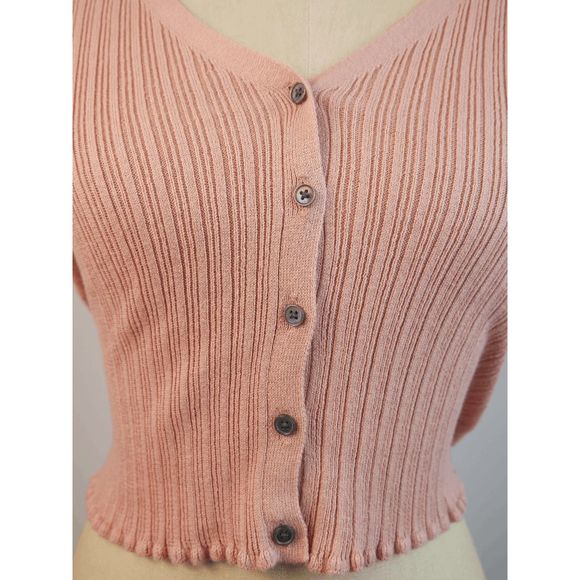 AMERICAN EAGLE | NWT American Eagle Ribbed V-neck Crop Top Size MEDIUM - Picture 2 of 8